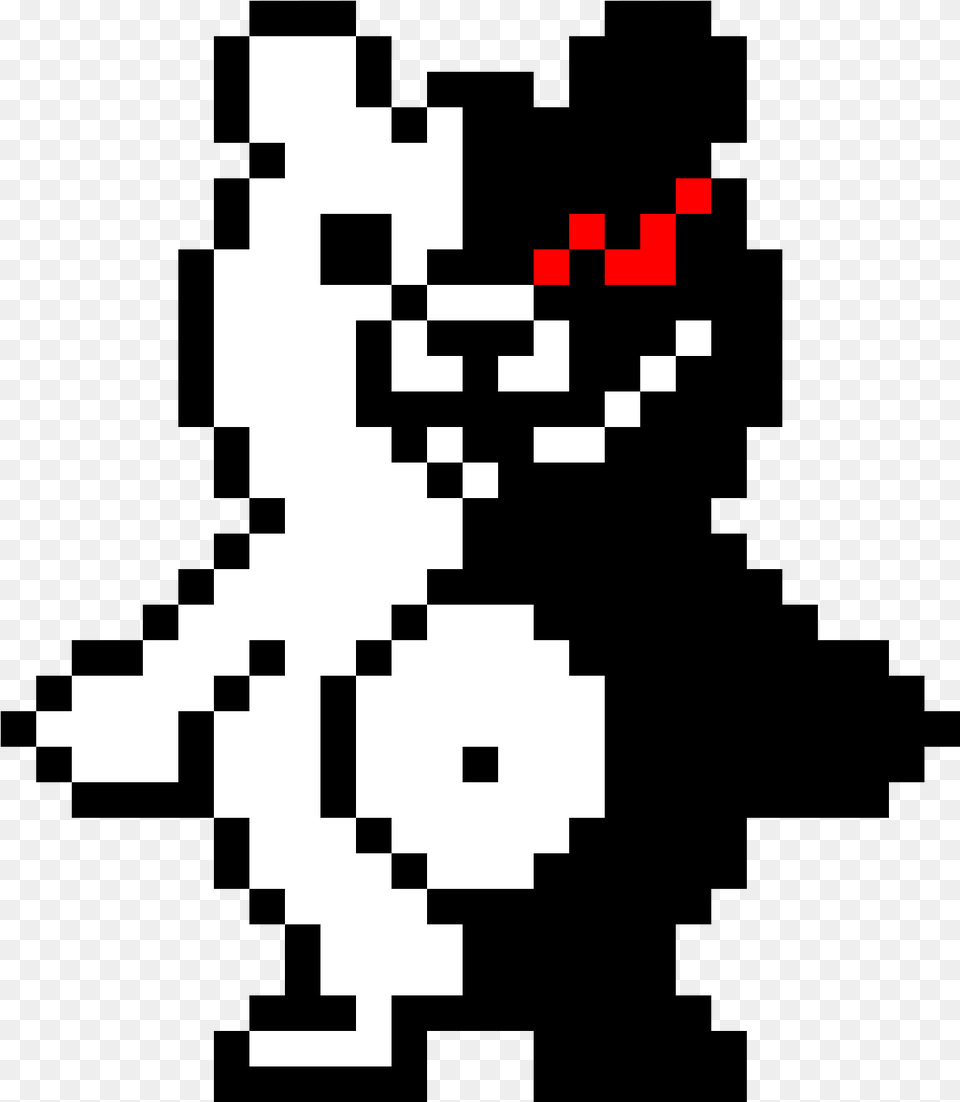 Monokuma Pixel Art Minecraft Free Transparent Png