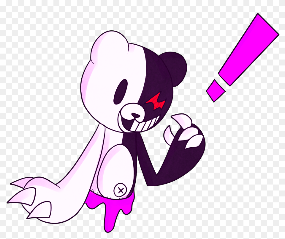 Monokuma Weasyl, People, Person, Baseball, Baseball Bat Free Png Download