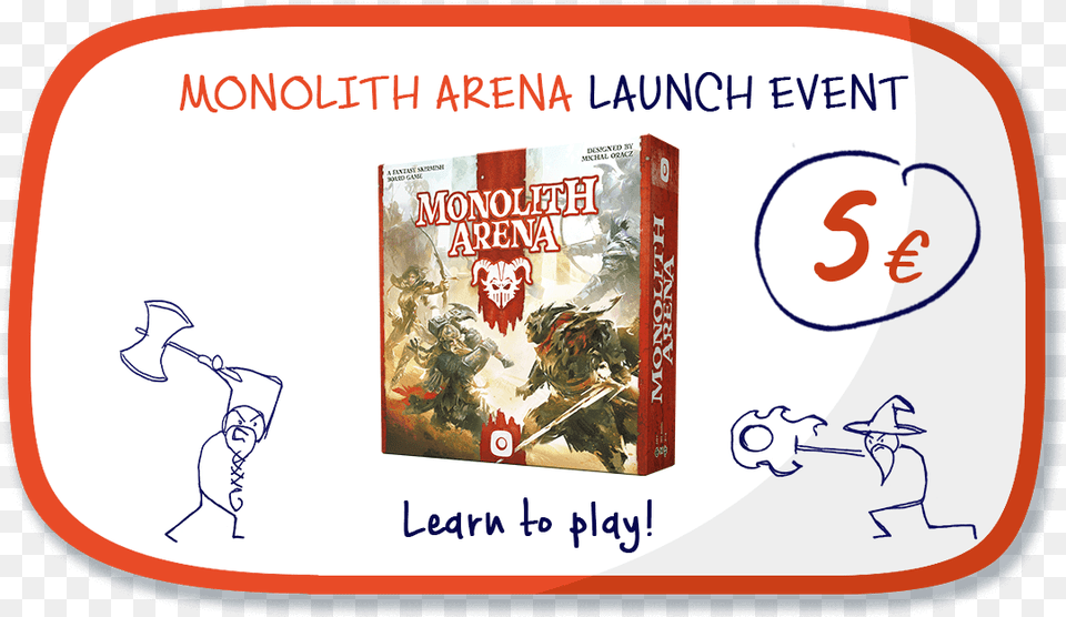 Monolith Arena Launch Event With A Special Guest Game Portal Games, Book, Publication, Person, Advertisement Png Image