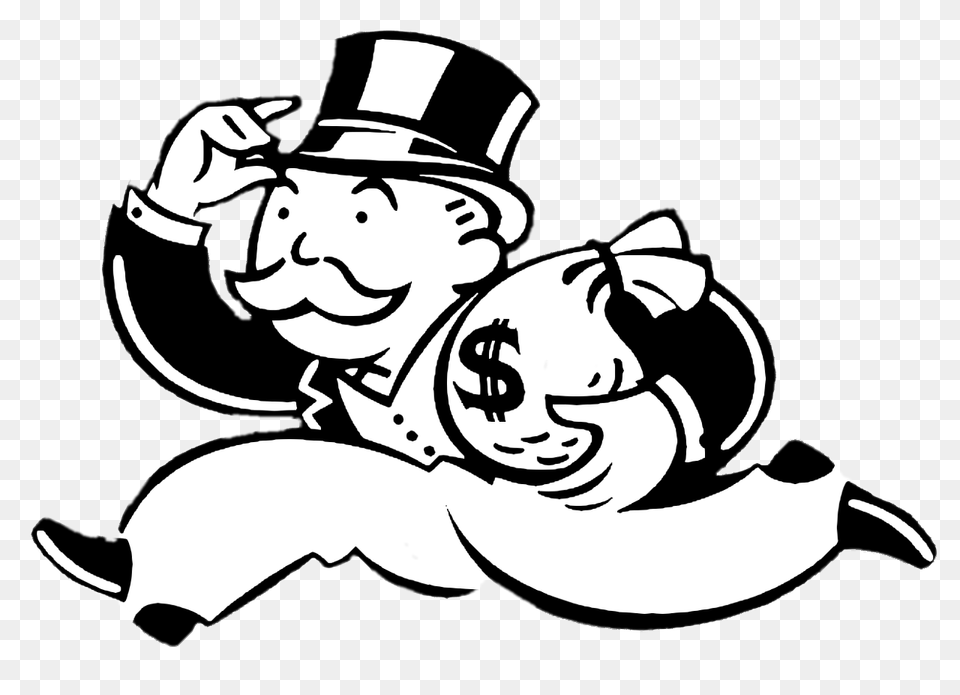 Monopoly Banker, Stencil, Face, Head, Person Free Png