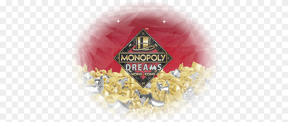 Monopoly Dreams Hong Kong Label, Gold, Logo Png Image