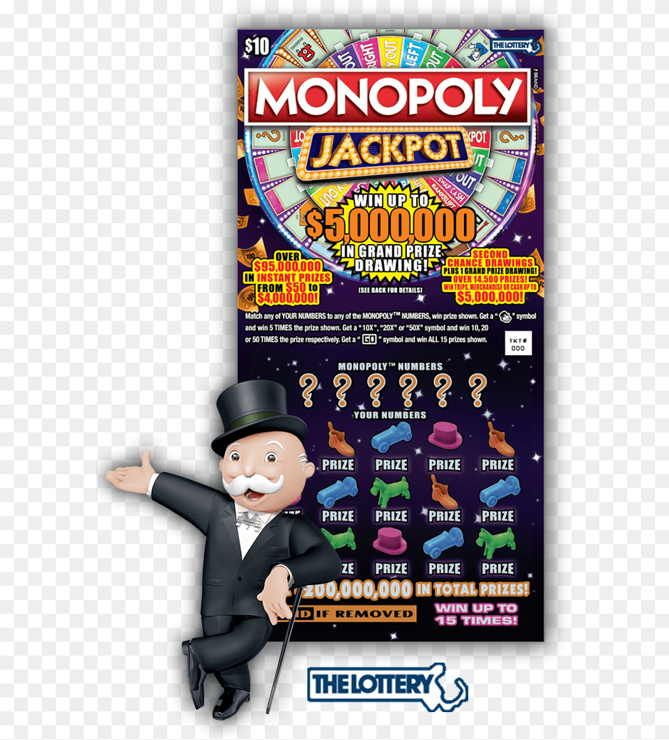 Monopoly Jackpot Scratch Off, Advertisement, Poster, Adult, Female Png Image