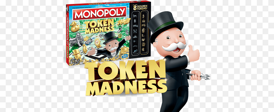 Monopoly Token Madness Game Hasbro Token Madness Monopoly, Book, Comics, Publication, Baby Free Png