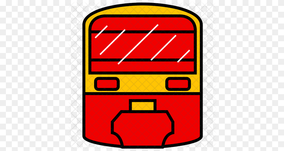Monorail Icon Of Colored Outline Style Horizontal, Bus, Transportation, Vehicle, Mailbox Png