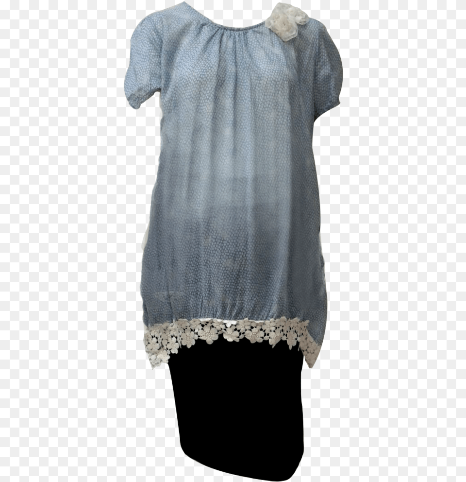 Monotone Texture W Lace Accent Blouse, Clothing, Person Free Png