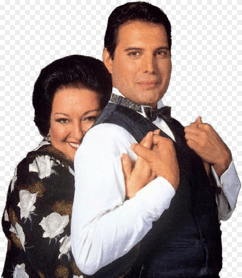 Monserrat Caballe Holding Freddie Mercury Montserrat Caballe Und Freddy Mercury, Man, Adult, Person, Male Free Png Download