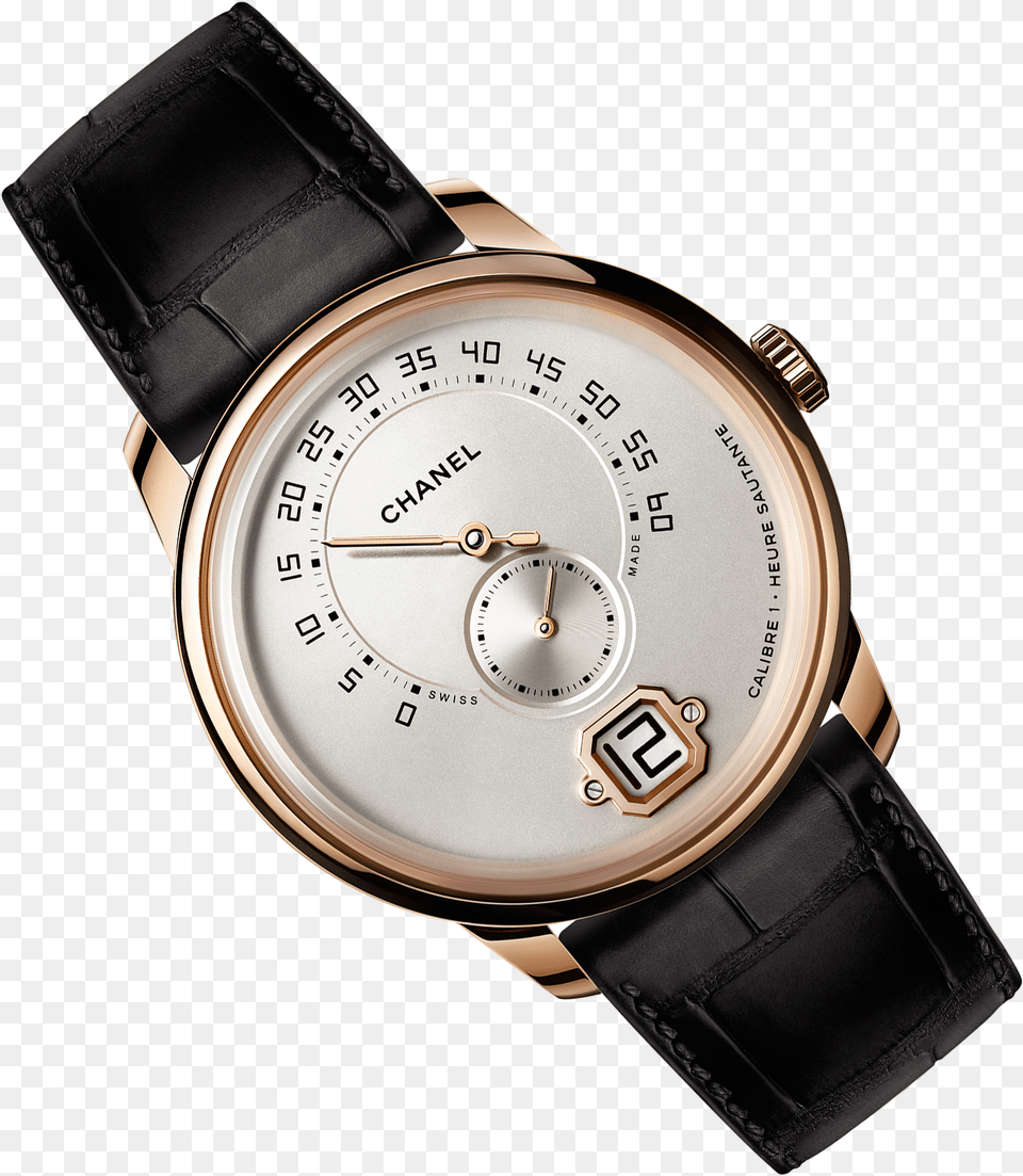 Monsieur De Chanel Watch With Beige Gold Accents Montre Monsieur De Chanel, Arm, Body Part, Person, Wristwatch Free Png
