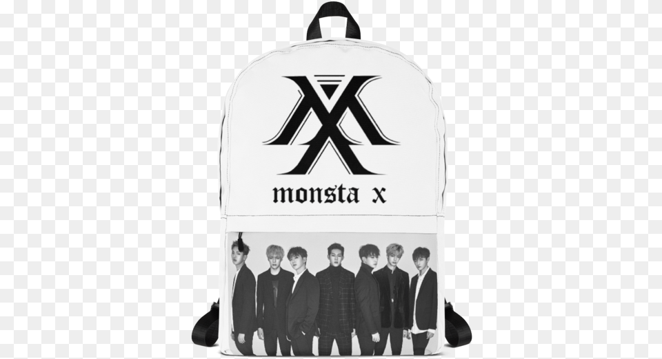 Monsta X Backpack Monsta X Logo, Bag, Adult, Male, Man Free Png