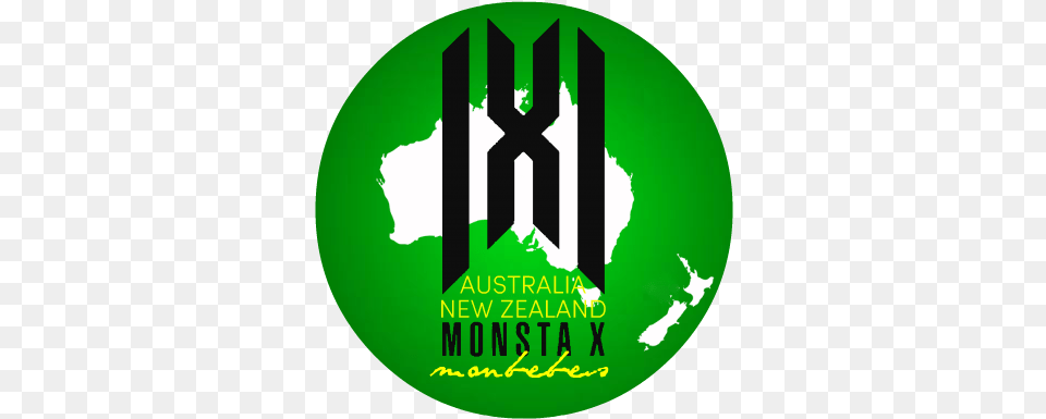 Monsta X Monbebes Emblem, Logo, Disk, Green, Advertisement Free Png Download