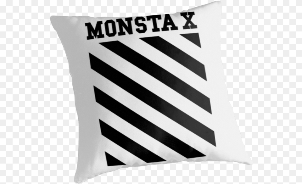 Monsta X Off White Inspired Logo 2 By Paolaazeneth Modesto, Cushion, Home Decor, Pillow, Flag Free Png