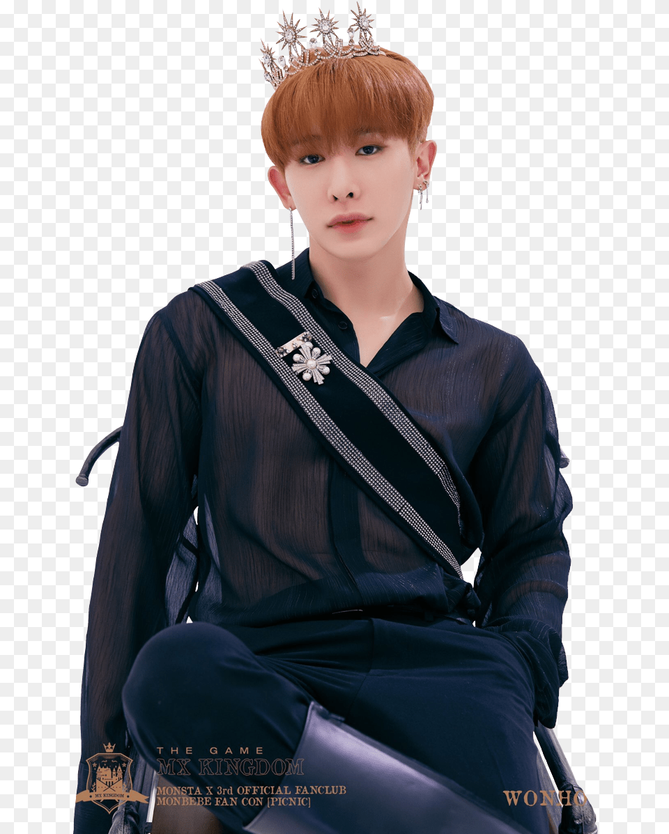 Monsta X Wonho Wonho King, Accessories, Boy, Male, Person Free Transparent Png