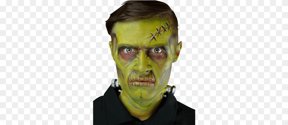 Monster 3d Fx Kit Frankenstein Make Up, Portrait, Photography, Face, Head Png