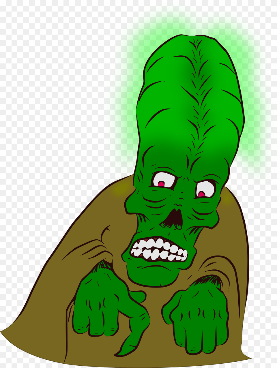 Monster Alien Creepy Glow Green Halloween Hands Clip Art, Baby, Person, Face, Head Png