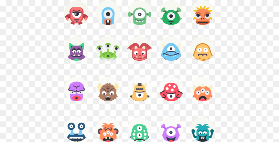 Monster Avatars Illustration Illustrator Avatar Icons, Face, Head, Person, Baby Png Image
