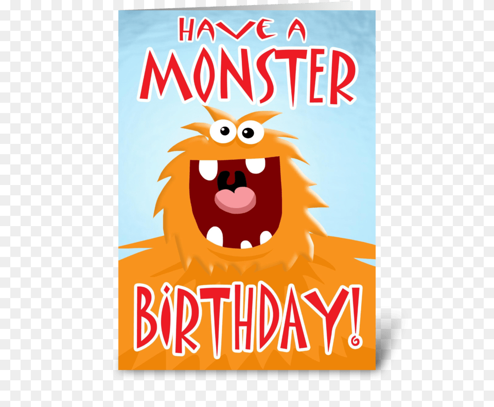 Monster Birthday Card, Advertisement, Book, Poster, Publication Free Png