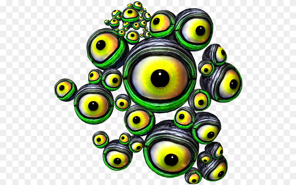 Monster Cartoon Eyeballs Cartoon Eyes Creature, Accessories, Pattern, Fractal, Ornament Png