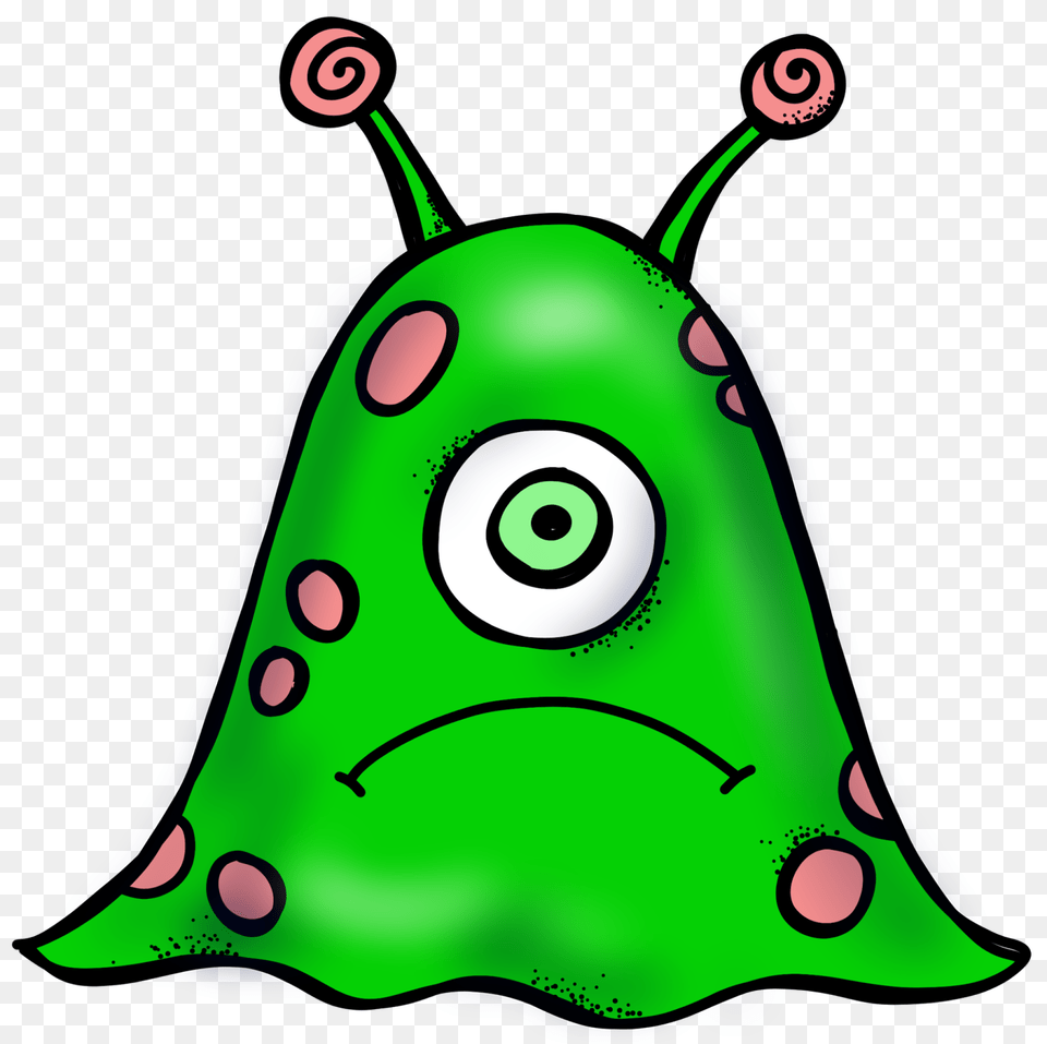 Monster Clip Art Black And White, Green Free Png