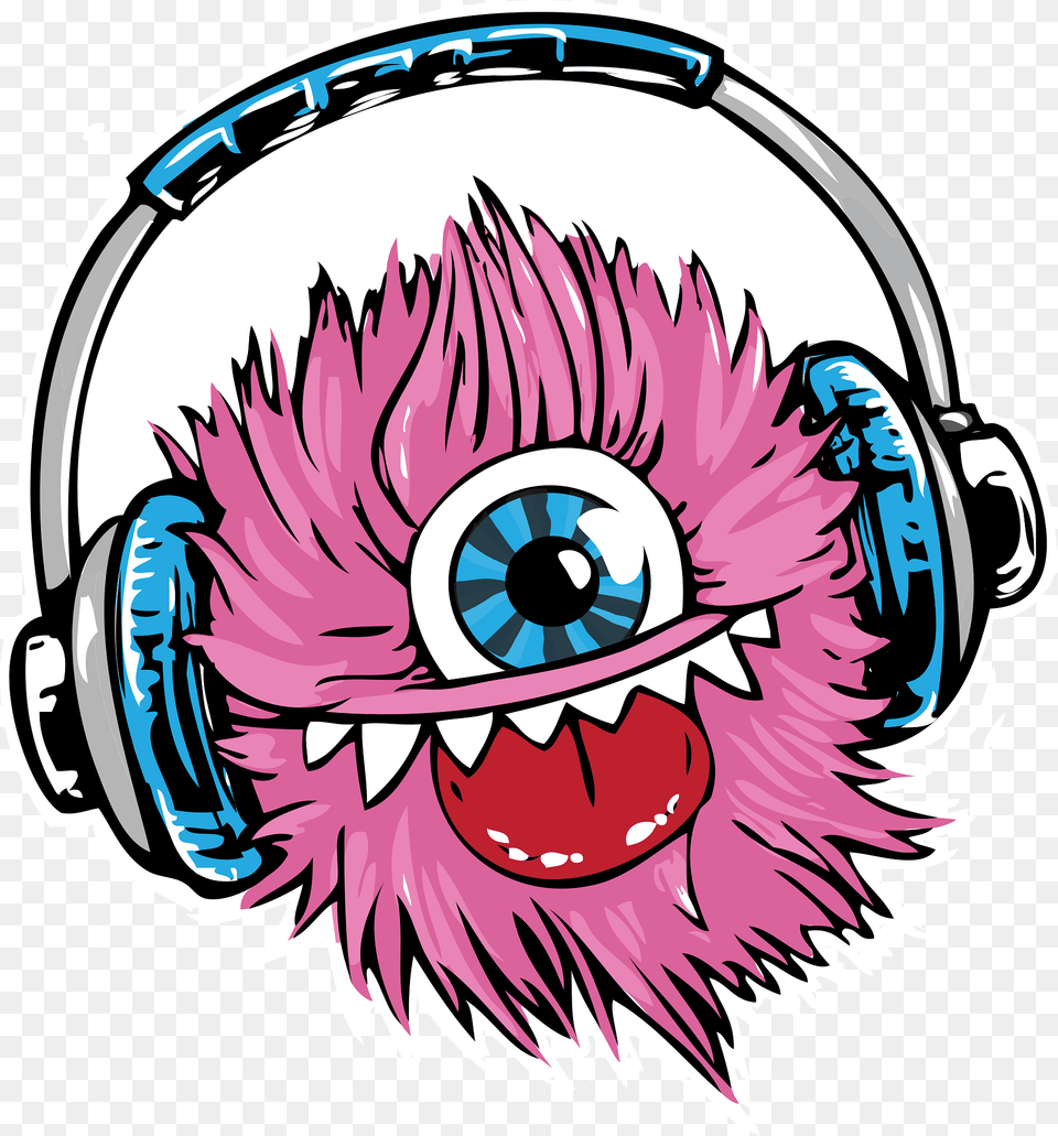 Monster Clipart, Electronics, Baby, Person, Headphones Png Image