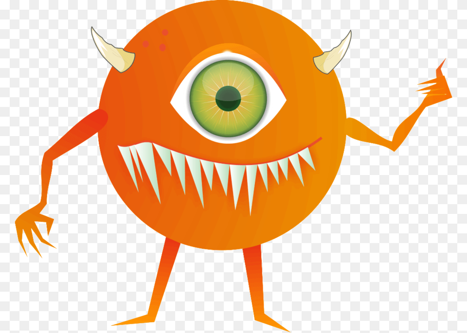 Monster Clipart One Eye, Food, Plant, Produce, Pumpkin Free Transparent Png