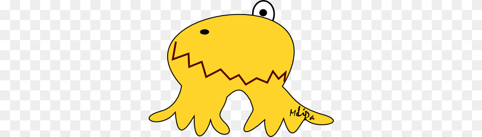 Monster Clipart Yellow Monster, Plush, Toy, Animal, Fish Png