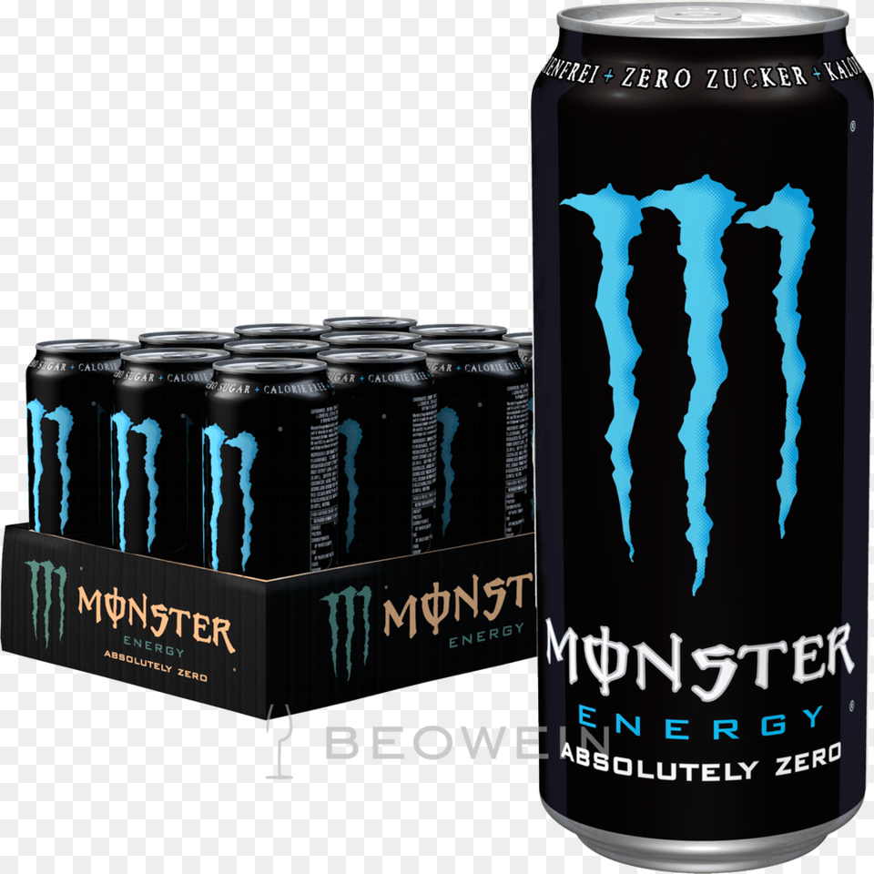 Monster Energy Absolutely Zero L, Alcohol, Beer, Beverage, Can Free Png Download