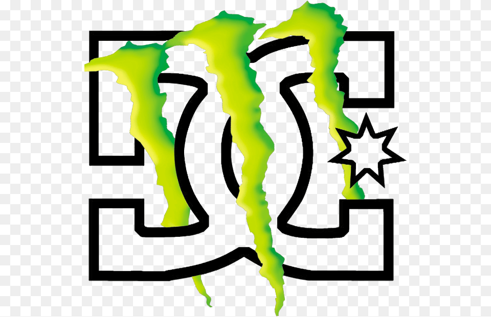 Monster Energy Clipart Transparent Dc And Monster Energy Logo, Symbol, Light, Green Png Image