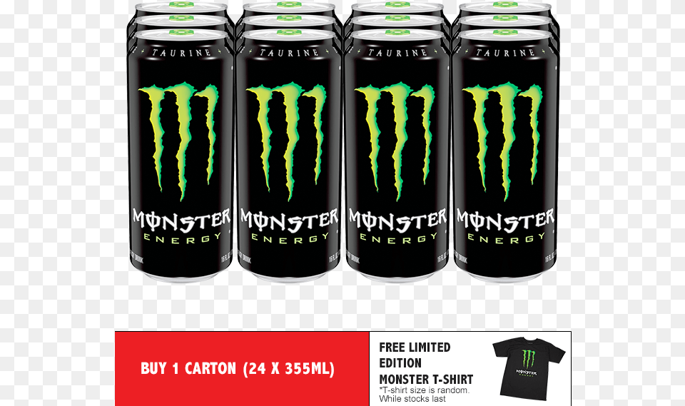 Monster Energy Drink 1 Carton Get 1pcs Of Monster Limited Monster Energy Drink, Alcohol, Beer, Beverage, Can Free Png Download