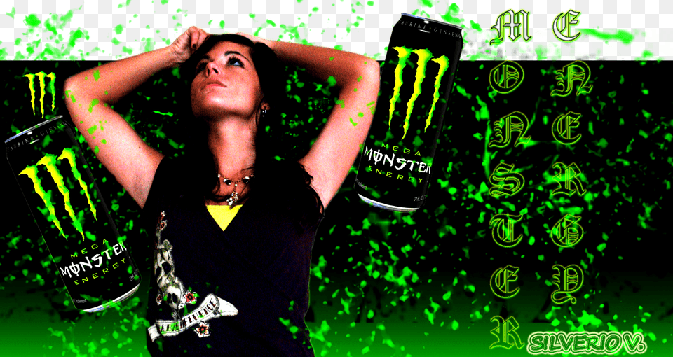 Monster Energy Drink By Silver2545 Monster Energy Girl Bikini, T-shirt, Clothing, Adult, Person Free Png