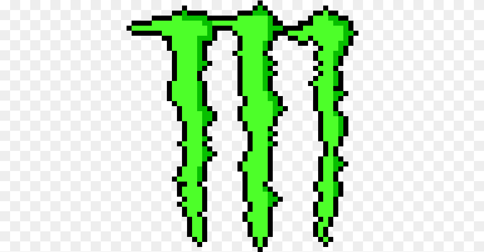 Monster Energy Logo Pixel Art, Green Png Image