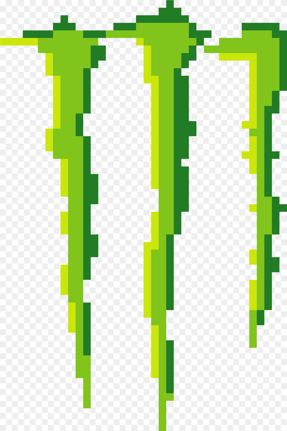 Monster Energy Logo Pixel Vertical, Green, Plant, Vegetation, Cross Free Png Download