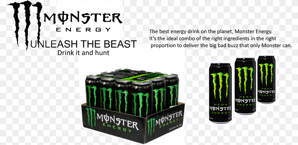 Monster Energy Monster Zero Ultra Energy Drink 24 Fl Oz Can, Tin, Alcohol, Beer, Beverage Png Image
