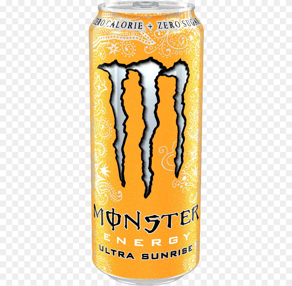 Monster Energy Ultra Sunrise, Alcohol, Beer, Beverage, Can Png