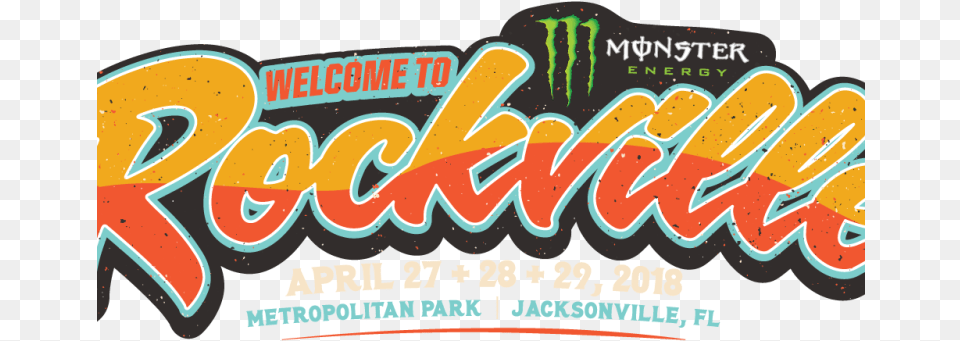 Monster Energy Welcome To Rockville Band Performance Welcome To Rockville 2018 Lineup, Advertisement, Poster, Art, Dynamite Png Image