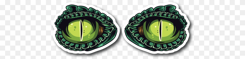 Monster Eyes Sticker Bs001 Decals Sticker Monster Eyes Car Windowhelmettruckvinyl, Green, Disk, Food, Produce Free Png