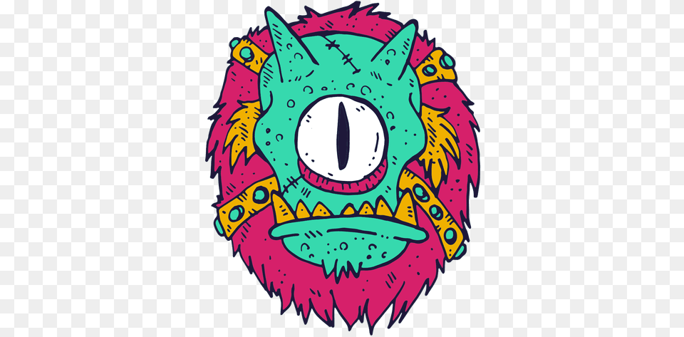 Monster Face Cyclops Illustration Transparent Cyclops Logo, Art, Doodle, Drawing, Pinata Free Png Download