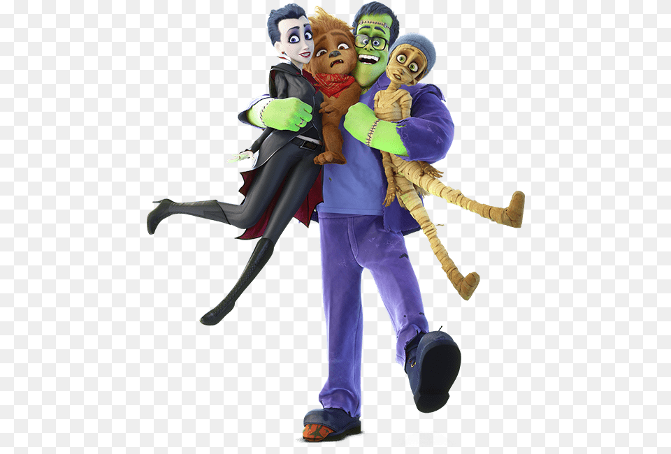 Monster Family Dracula Holding Family, Adult, Male, Man, Person Free Transparent Png