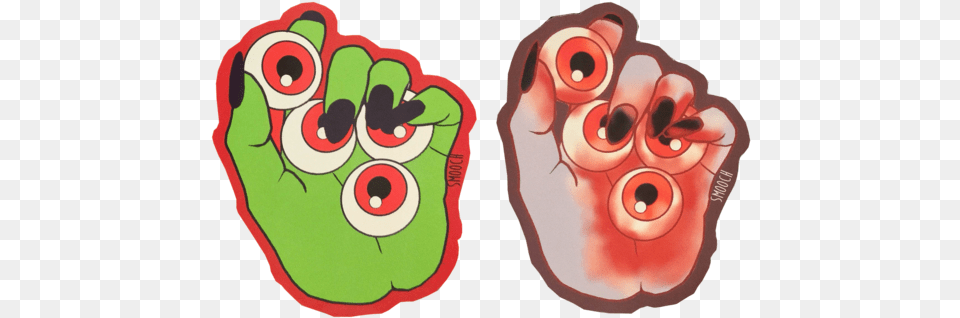 Monster Hands Full Of Eyeballs Stickers Cartoon, Body Part, Hand, Person, Dynamite Free Transparent Png