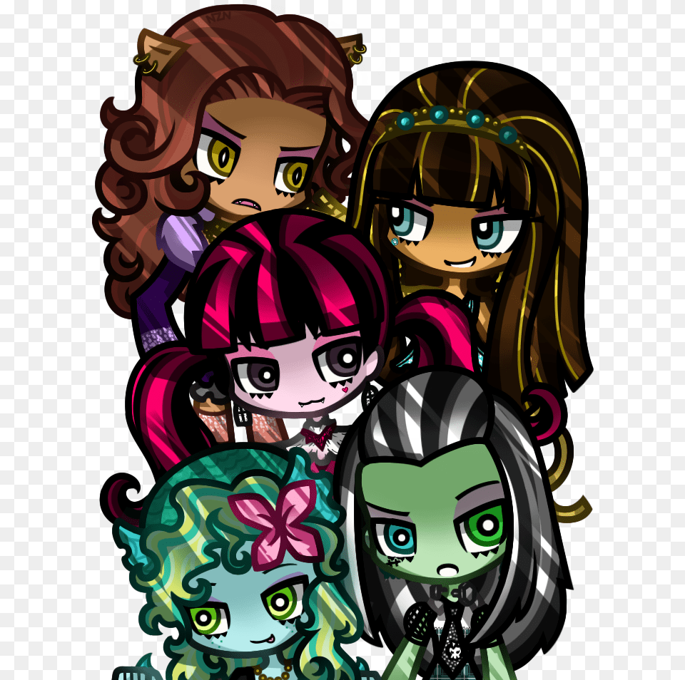 Monster High Anime Gifs De Monster High, Publication, Book, Comics, Face Png Image