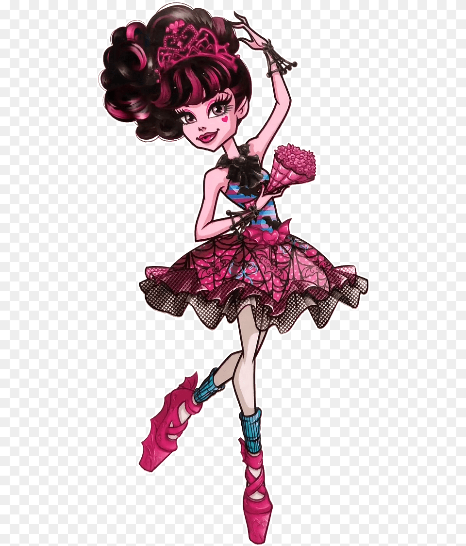 Monster High Ballerina Ghouls Draculaura, Book, Publication, Comics, Dancing Free Png Download