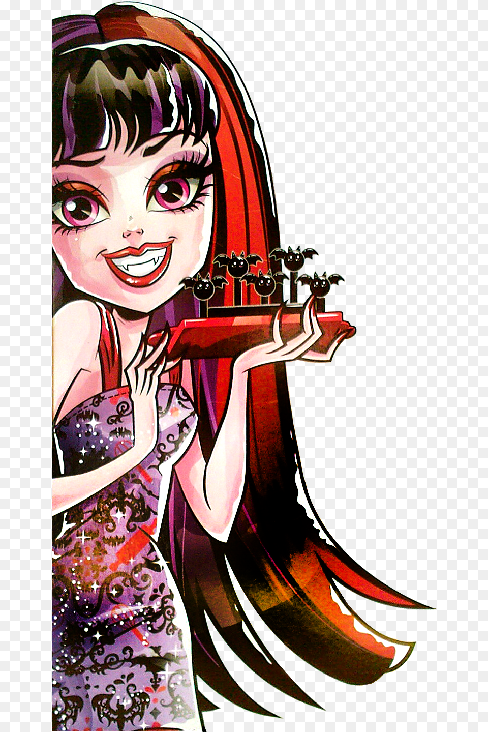 Monster High Character Red And Black, Book, Comics, Publication, Adult Free Png