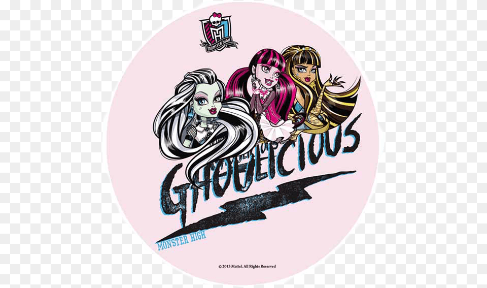 Monster High Logo Download Monster High, Book, Comics, Sticker, Publication Png Image