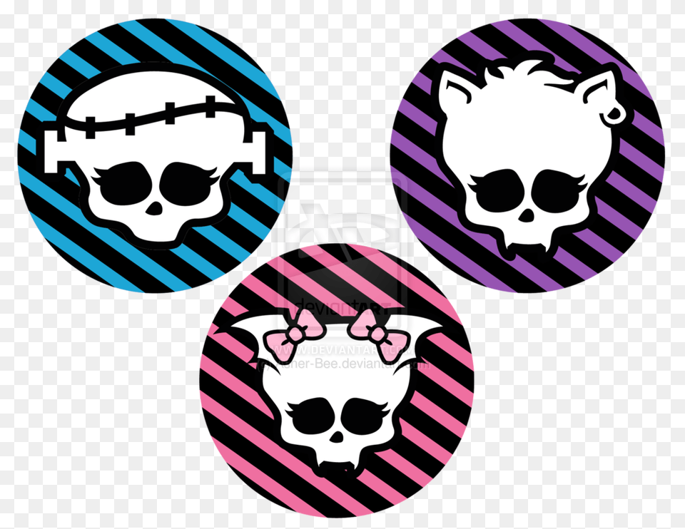 Monster High Logos, Sticker, Face, Head, Person Free Transparent Png