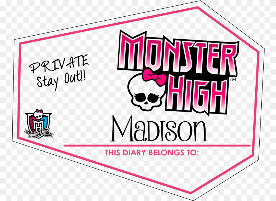Monster High Party Printables Monster High, Sticker, Logo, Scoreboard Free Png Download