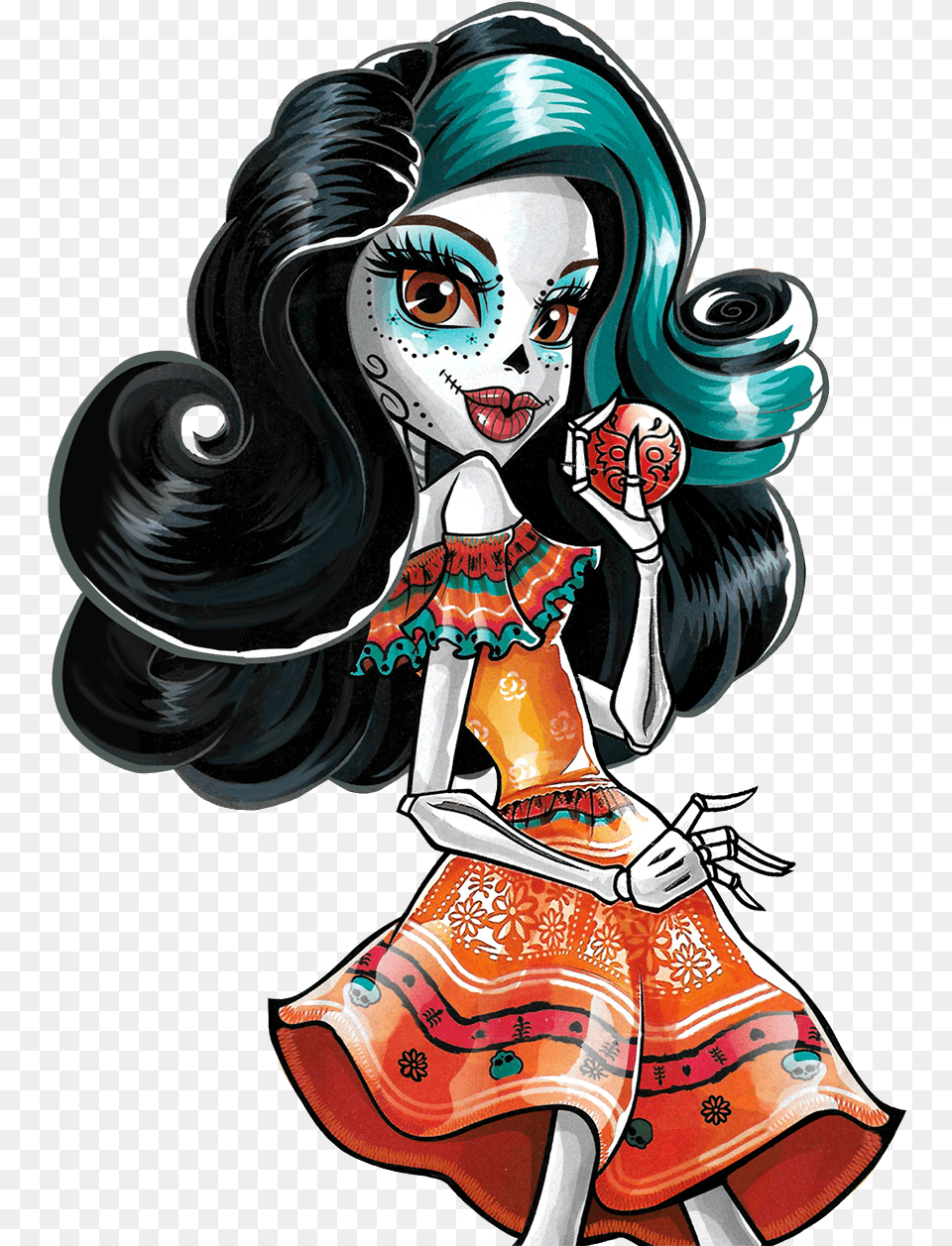 Monster High Scarnival Skelita Calaveras, Adult, Female, Person, Woman Png Image