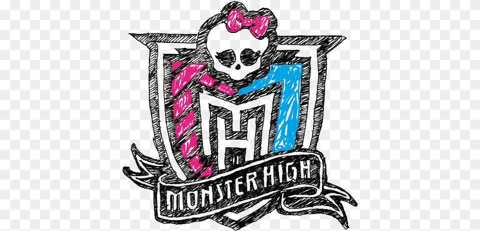 Monster High Sketch Logo By Shaibrooklyn D5n3j56 Monster High Logo, Person, Face, Head Png