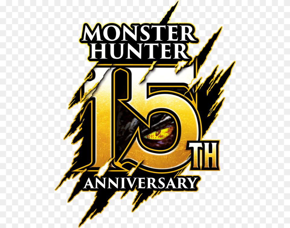 Monster Hunter 15th Anniversary Logo, Book, Publication, Advertisement, Poster Png