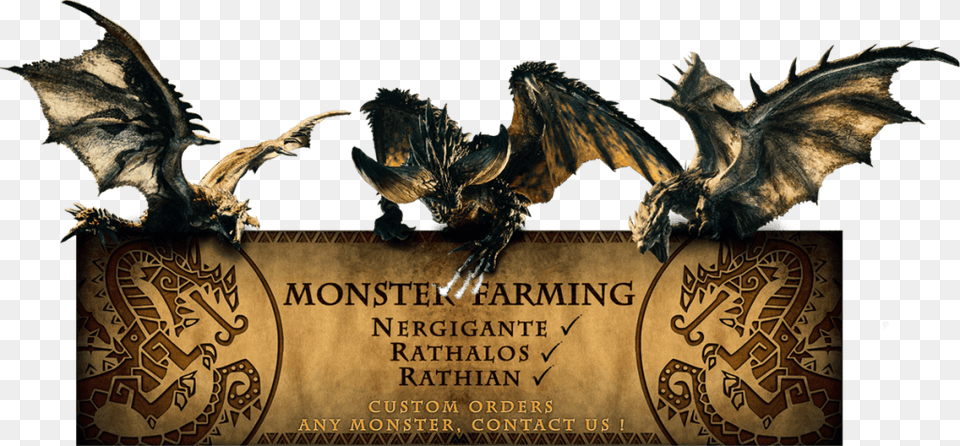 Monster Hunter, Dragon, Animal, Bird, Accessories Png Image