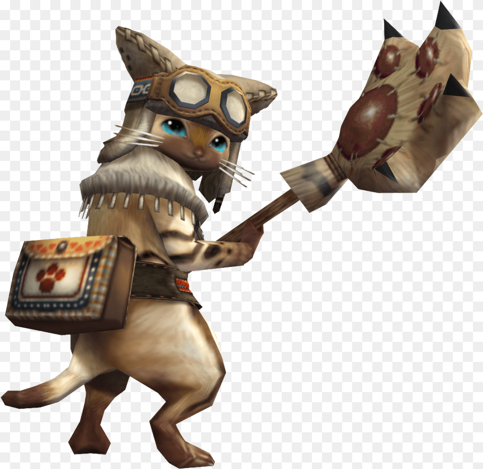 Monster Hunter Quotnyannyan Stickquot Monster Hunter Felyne, Animal, Dinosaur, Reptile, Baby Free Png