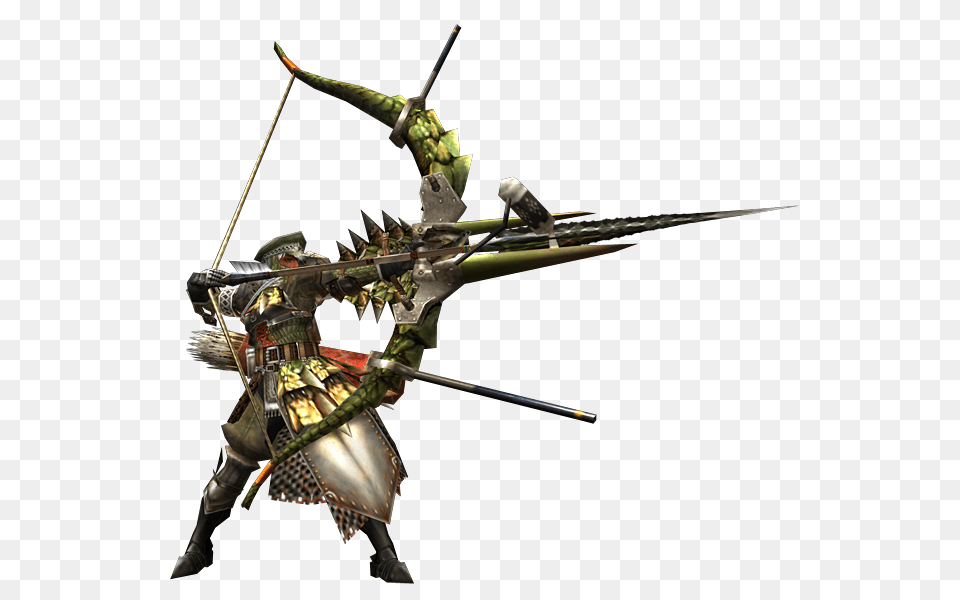 Monster Hunter World Bow Overview, Archer, Archery, Person, Sport Free Transparent Png
