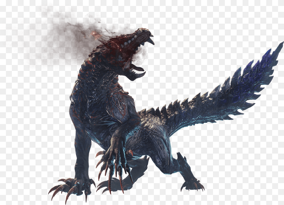 Monster Hunter World Ebony Odogaron, Animal, Dinosaur, Reptile, Dragon Png